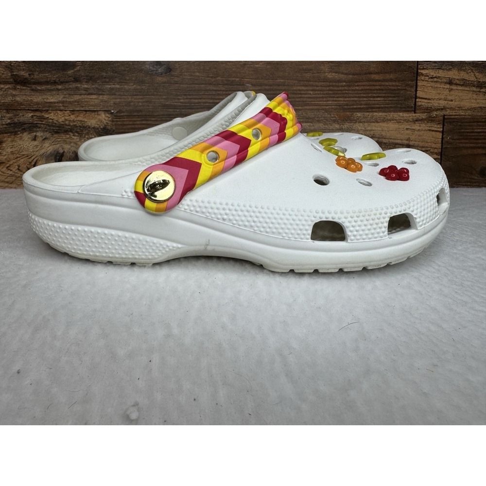 Crocs Classic Rainbow Festival‎ Vibes Womens 9 Men's 7 Clogs Shoes Summer Spring - Picture 5 of 9
